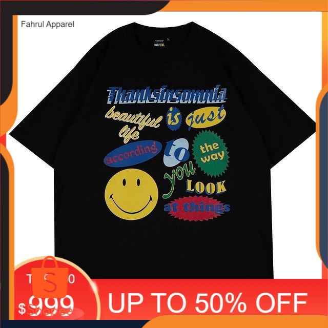 Thanksinsomnia Smiley   Beautiful At Things Black Tshirt