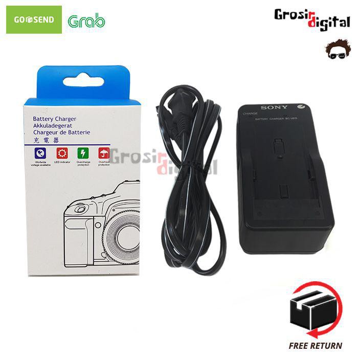 Charger Sony BC-V615 untuk seri DCR, HDR, HVR, HXR, NEX-FS