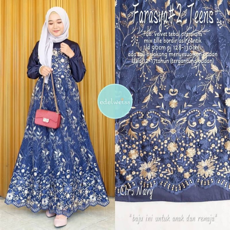 Farasya Dress Teens #2 Dress Tile Remaja Gamis Brukat Remaja Gamis Pesta Size M Gaun Ulang Tahun Dress Teen Anak Remaja Gamis Anak Perempuan Cantik Gamis Kecil Dress Brukat Anak anak Gamis Kondangan Dress Muslimah Dress Muslim Gaun Pesta