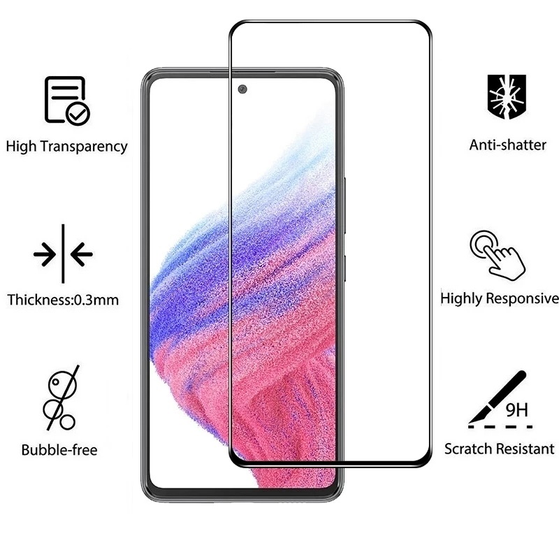 Pelindung Layar Tempered Glass 9D Untuk Samsung Galaxy A73 5G / Screen Protector