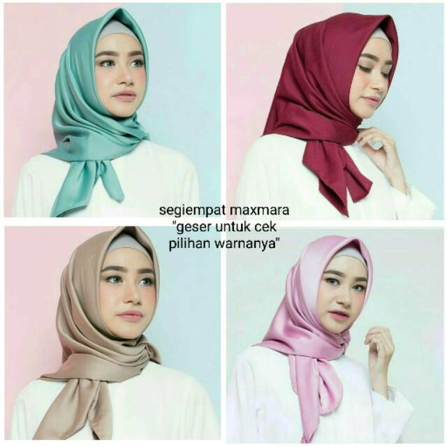 Jilbab maxmara polos (segiempat)