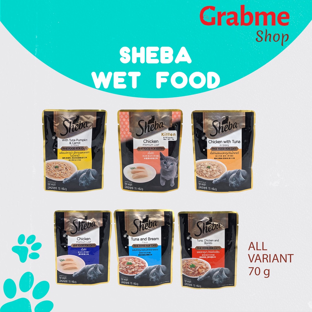 Sheba Pouch Makanan Kucing Basah Wet Food 70gr all variant