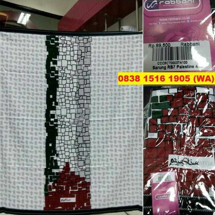 Stok Terbatas Sarung Rabbani Palestine 4 Putih Terbaru Sarung Rabbani Palestina