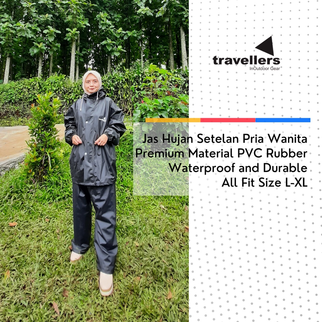 Jas Hujan Travellers / Mantel Hujan / jashujan / jas hujan raincoat / mantel wanita / mantel elmondo / raincoat outdoor / jas hujan masela / mantel...