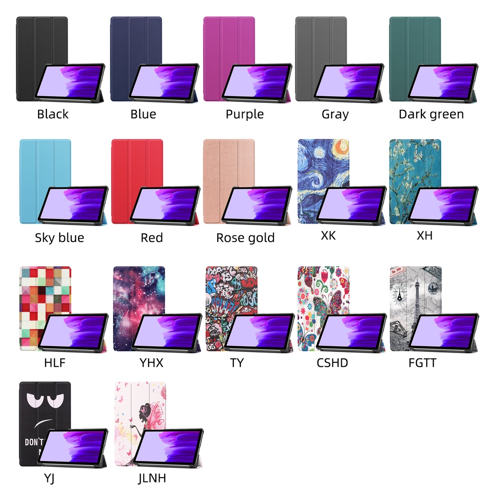 Casing Flip Lipat Pu Motif Print Kartun Untuk Samsung Galaxy Tab A7 Lite 8.7inci SM-T220 SM-T225