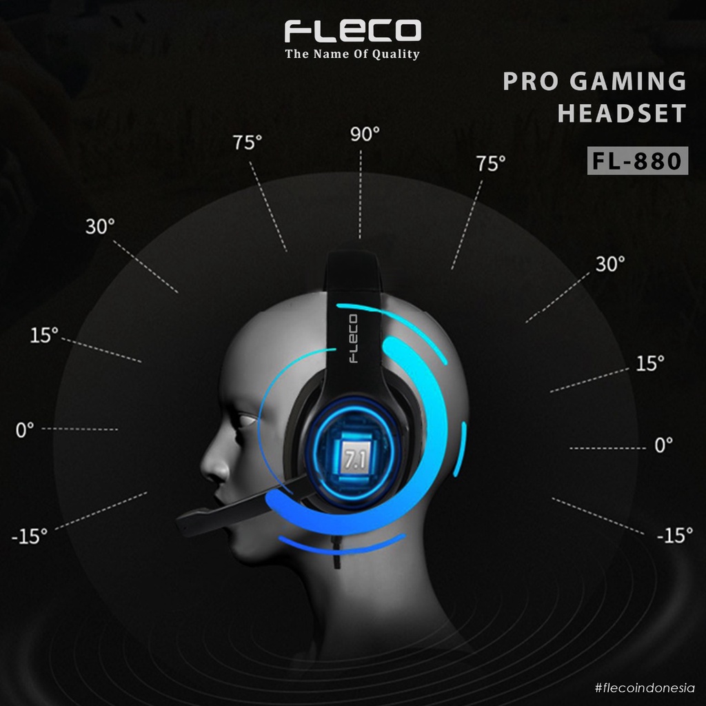 PROMO Headphone Headset bando gaming komputer hp Fleco FL880 Megabass