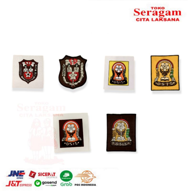 Bet / Badge Logo Osis Sekolah SD SMP SMA Sablon Bordir