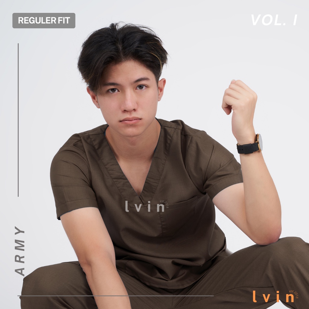 [ Lvin ] Vol I - Baju OKA Celana Reguler Fit / Baju Jaga / Set Baju Celana Jaga Oka / Dokter Lengan Pendek / Baju OK / Stunning Series