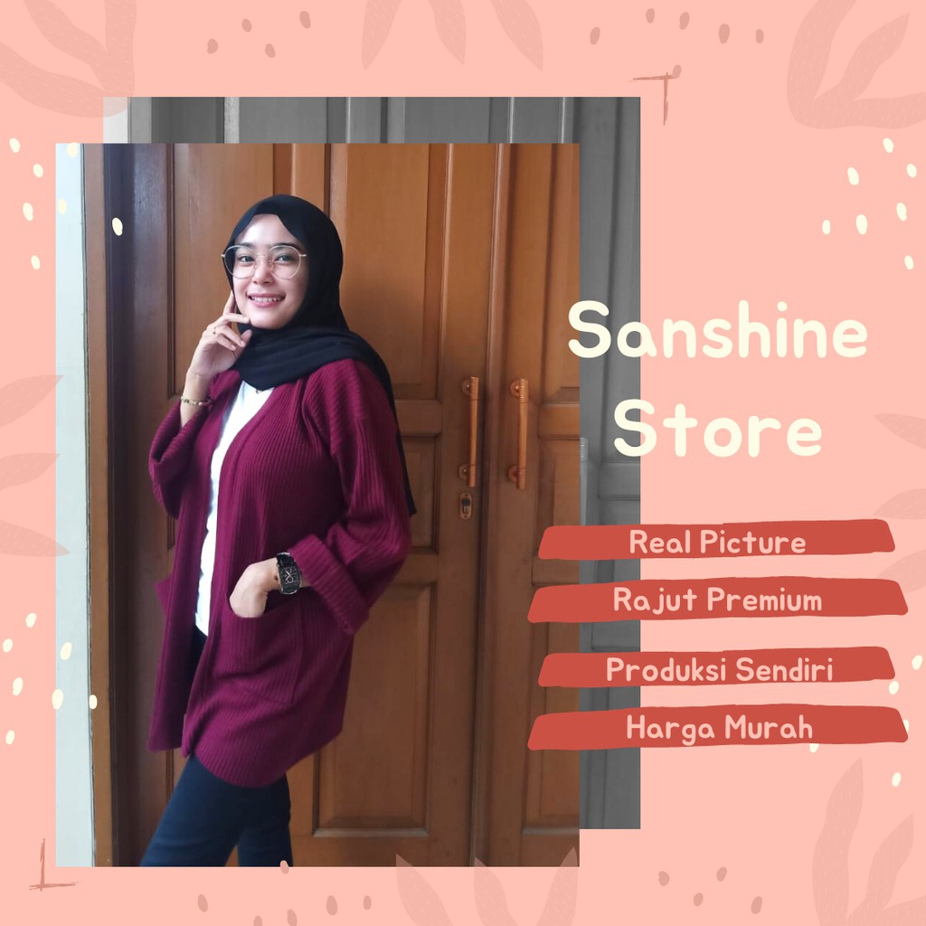 SS002 - Outer Rajut Oversize Wanita Premium All Size Fit To XL