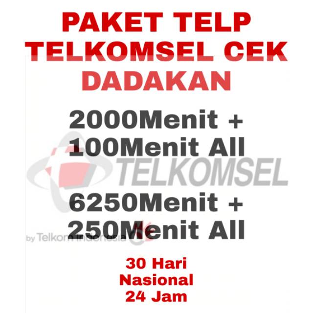 Telkomsel Paket Telpon 2100 6500 menit, Paket Telp Nelpon Telp Telkomsel 24 Jam 30 Hari Cek Dadakan