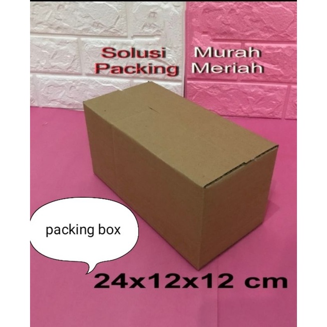 

karton/dus UK.24x12x12cm.single wall luar polos dalem ada tulisan