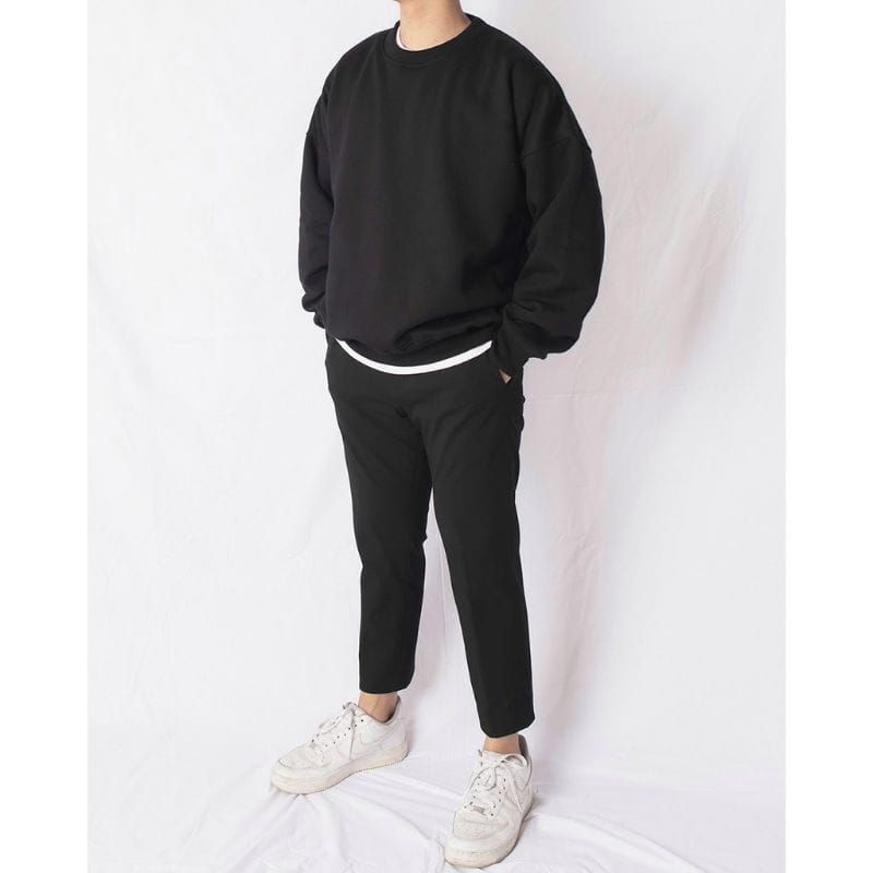 AMSTORE- Sweater crewneck Basic Jumbo 3XL-4XL-5XL/SWEATER BIG SIZE/xxxl-xxxxl/xxxxxl/fashion wanita pria/sweater murah/cardigan murah/jaket murah/bahan pleece premium