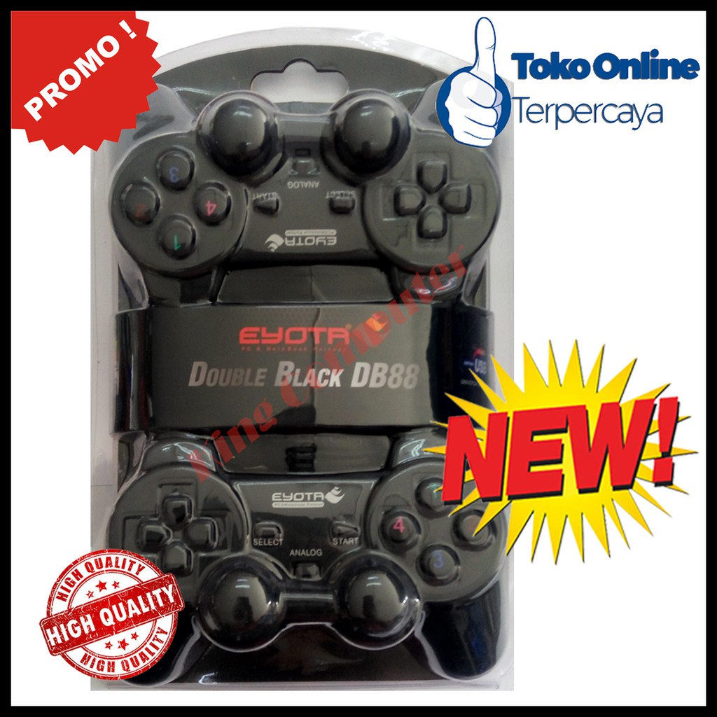 GAMEPAD /JOYSTICK DOUBLE USB PC dan LAPTOP (HITAM)