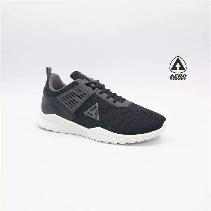 Aerostreet 40-43 Toyamaki Hitam - Sepatu Sneakers Casual Sport Sekolah