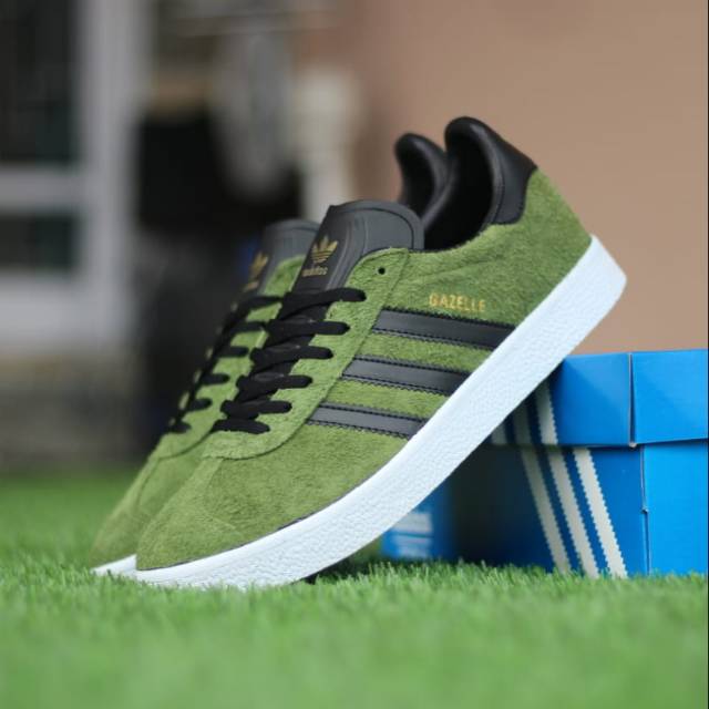 SEPATU ADIDAS GAZELLE OG GREEN BLACK 100% ORIGINAL MADE IN INDONESIA / SNEAKERS PRIA KASUAL