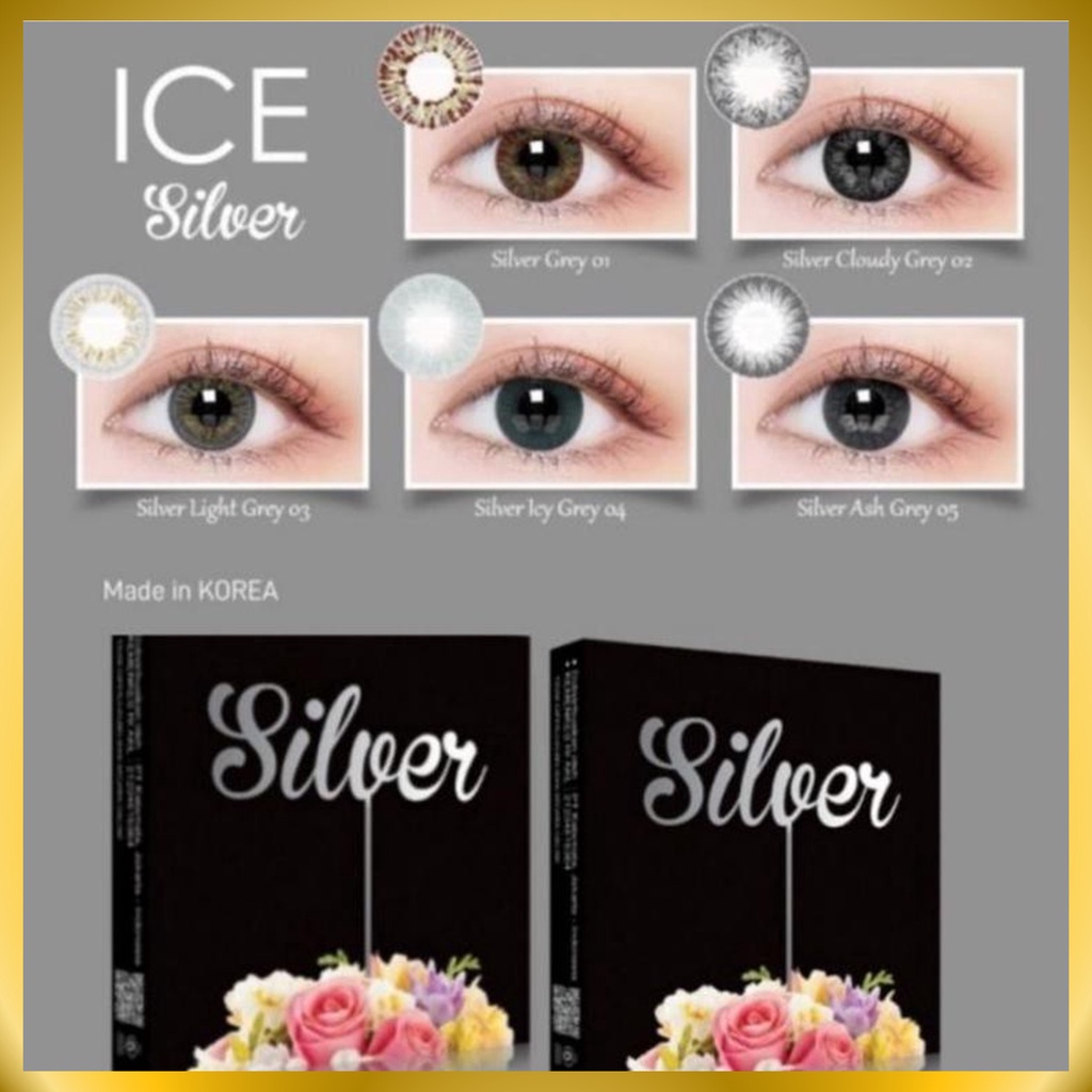 {BISA COD} SOFTLENS X2 ICE SILVER BY EXOTICON NORMAL &amp; MINUS -0.50 SD -2.50