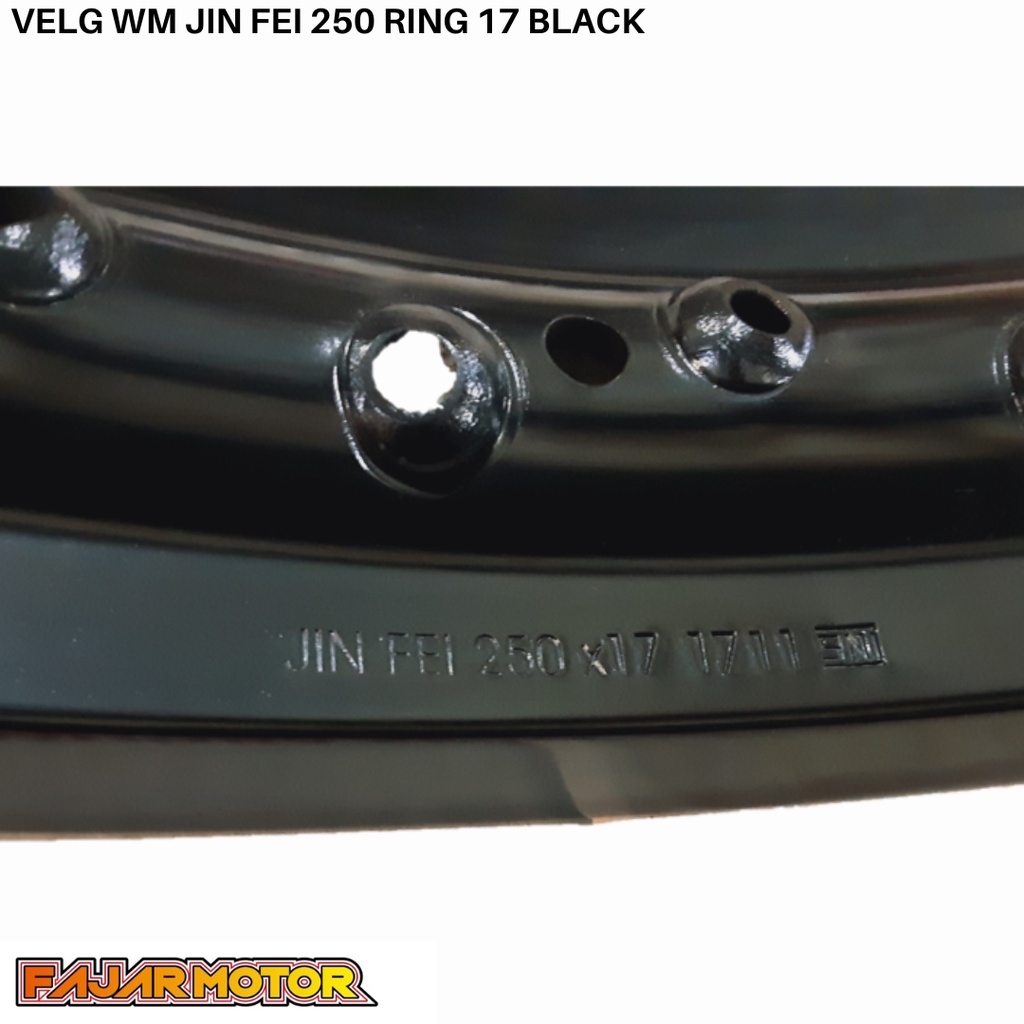 OBRAL VELG WM JINFEI 250 RING 17 BLACK GLOSSY
