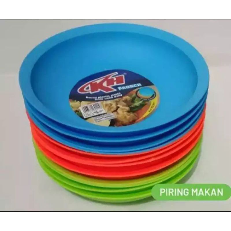 piring bulat frosca 22x4.5 cm piring aneka warna piring makanan piring oval