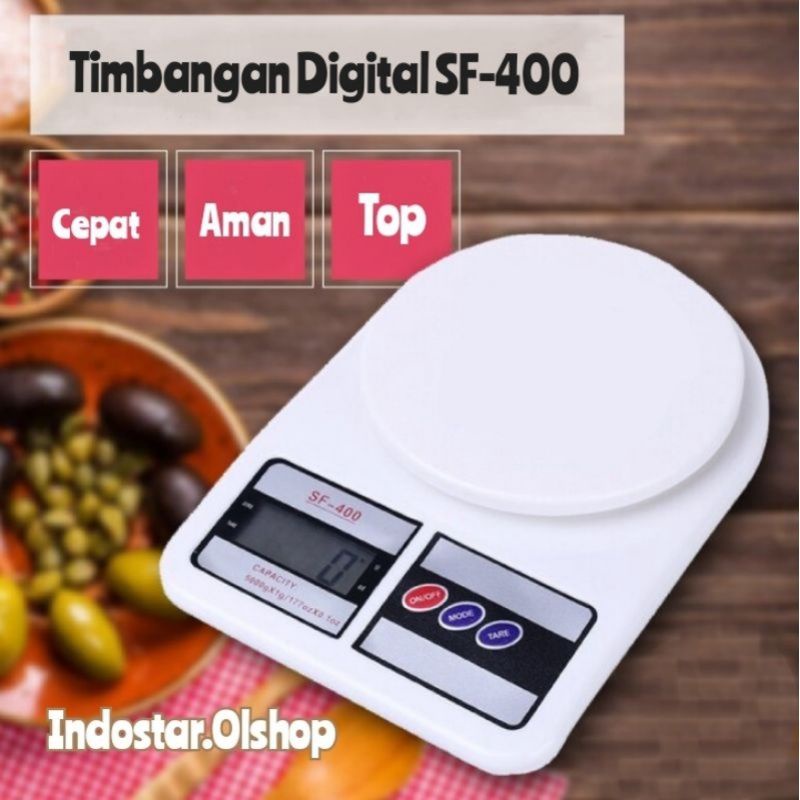 Timbangan Dapur Digital - Timbangan Kue Digital SF-400⭐ IndoStar ⭐