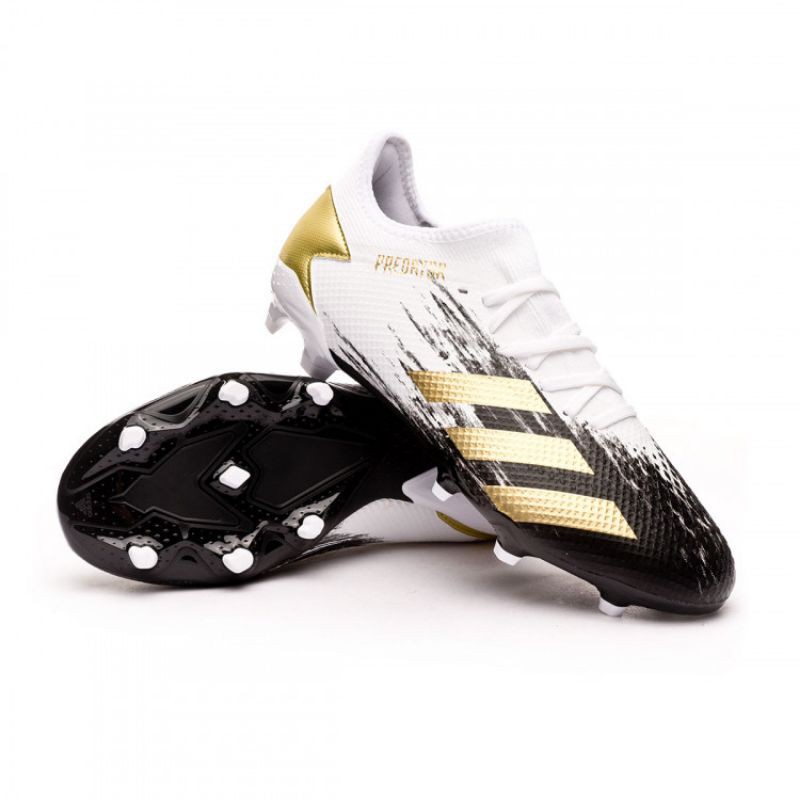 SEPATU SEPAKBOLA ADIDAS PREDATOR 20.3 L FG-Cloud White/Gold Metallic/Core Black FW9197 ORIGINAL BNIB