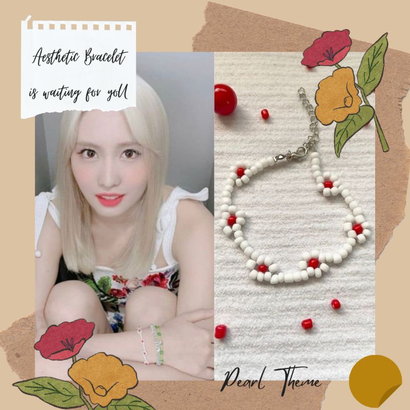 Momo Twice Bracelet | Momo Bracelet | Twice Bracelet | Member Twice Bracelet | Gelang Idol Kpop | Ge