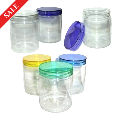 TOPLES JAR PET 650 ML 350 ML TABUNG TRANSPARAN TUTUP WARNA WARNI TOPLES KUE KERING TOPLES BUMBU TOPLES SAMBAL BOTOL SAMBAL