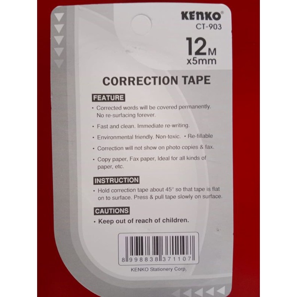 CORRECTION TAPE KENKO CT-903