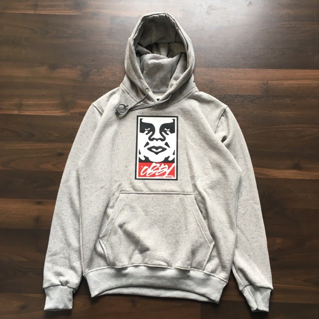 HOODIE OBEY ICON FACE GREY PREMIUM BRS HOODIE PRIA IMPORT ARB