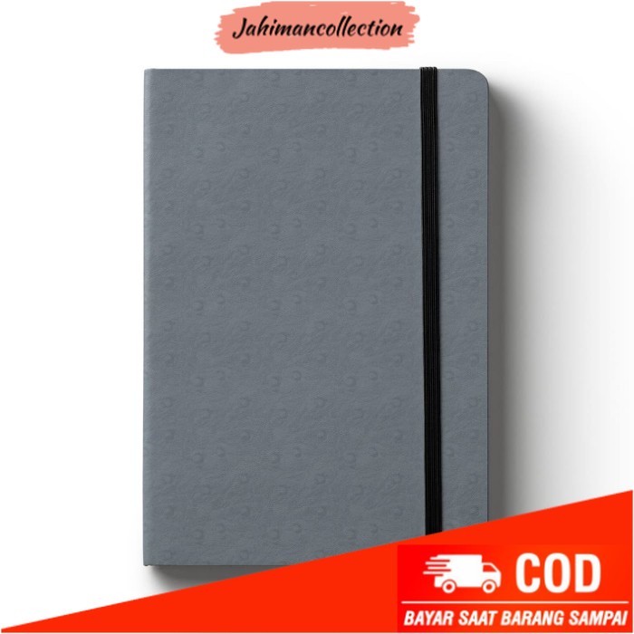 

✨ BISA COD ✨ Notebook A5 Lined Ostrich Grey