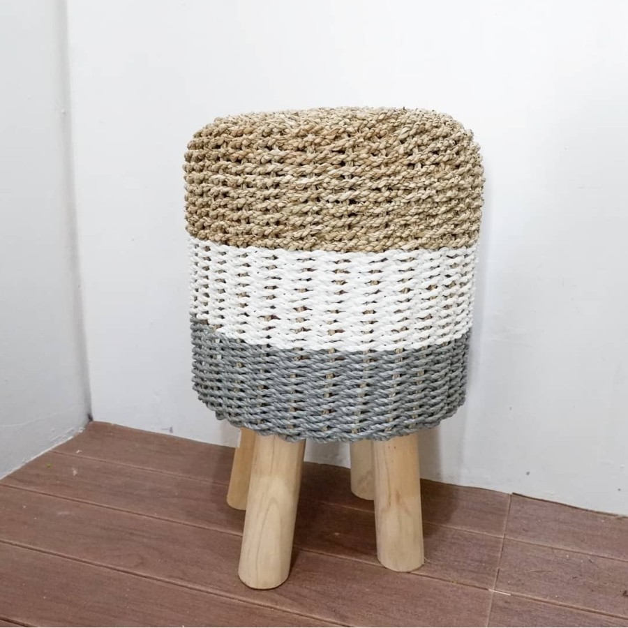 Sofa Stool Bulat Rotan 109A