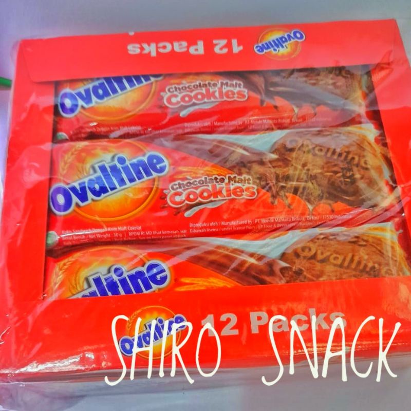 

Biskuit Ovaltine box kemasan sachet isi ( 12 × 30 g)