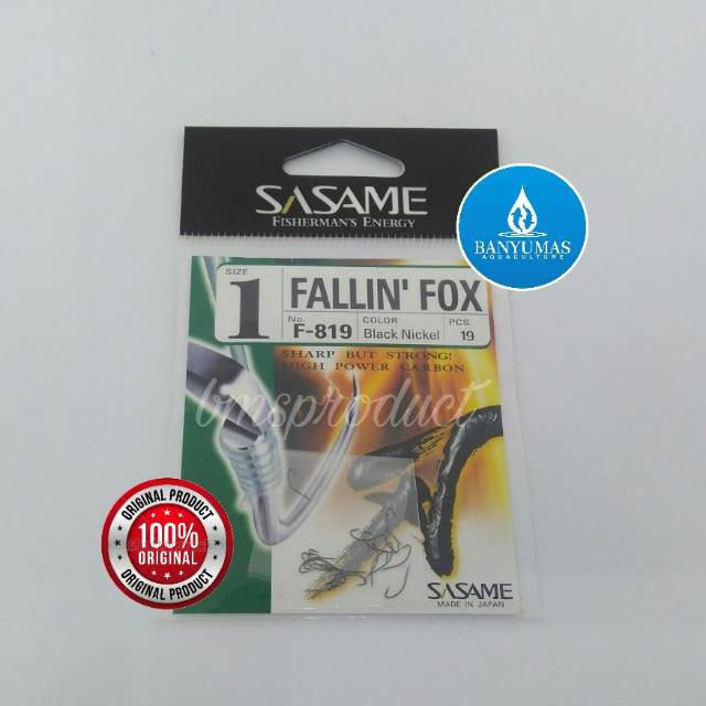[BISA COD] B014 Mata Kail Pancing Sasame Falling Fox F819 no 1 isi 19pcs asli original jepang