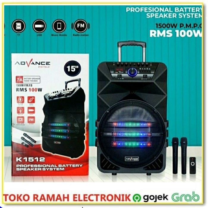 ADVANCE K 1512 - Speaker Meeting Portable Bluetooth 15&quot; 15 inch