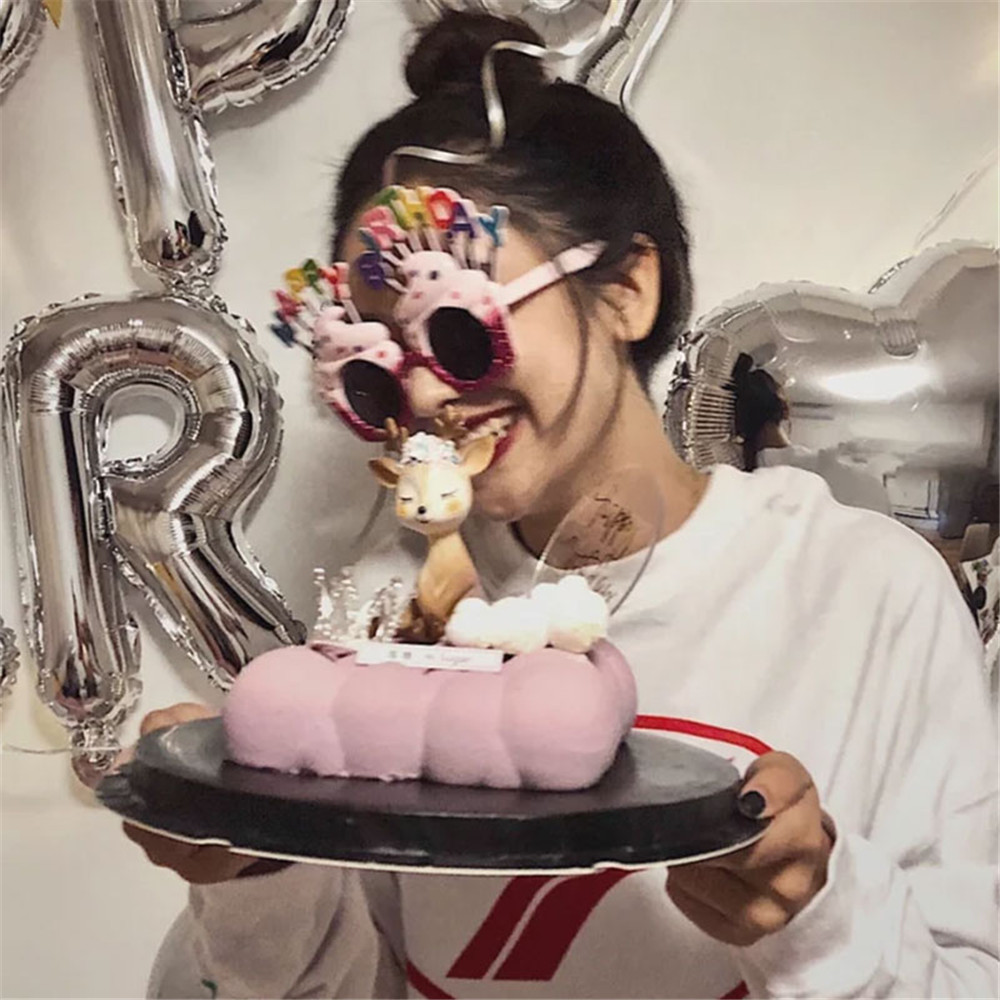 Kacamata Lucu Gaya Retro Untuk Dekorasi Kue Ulang Tahun
