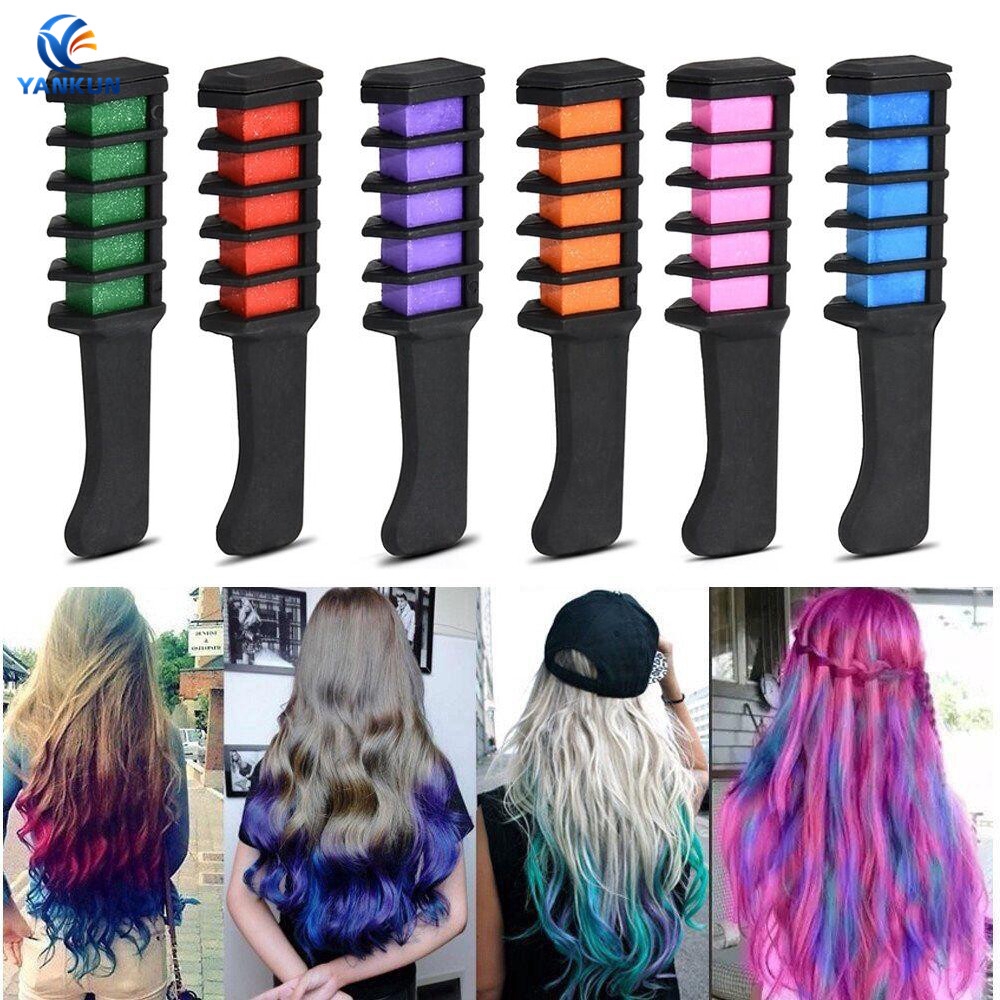 1pc Sisir Krayon Mini Pewarna Rambut Temporer Sekali Pakai 1pc Sisir Krayon Mini Pewarna Rambut Temporer Sekali Pakai