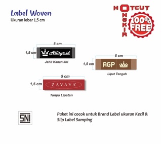 Woven label hijab damask bordir PAKET RESELLER Woven label hijab damask bordir PAKET RESELLER
