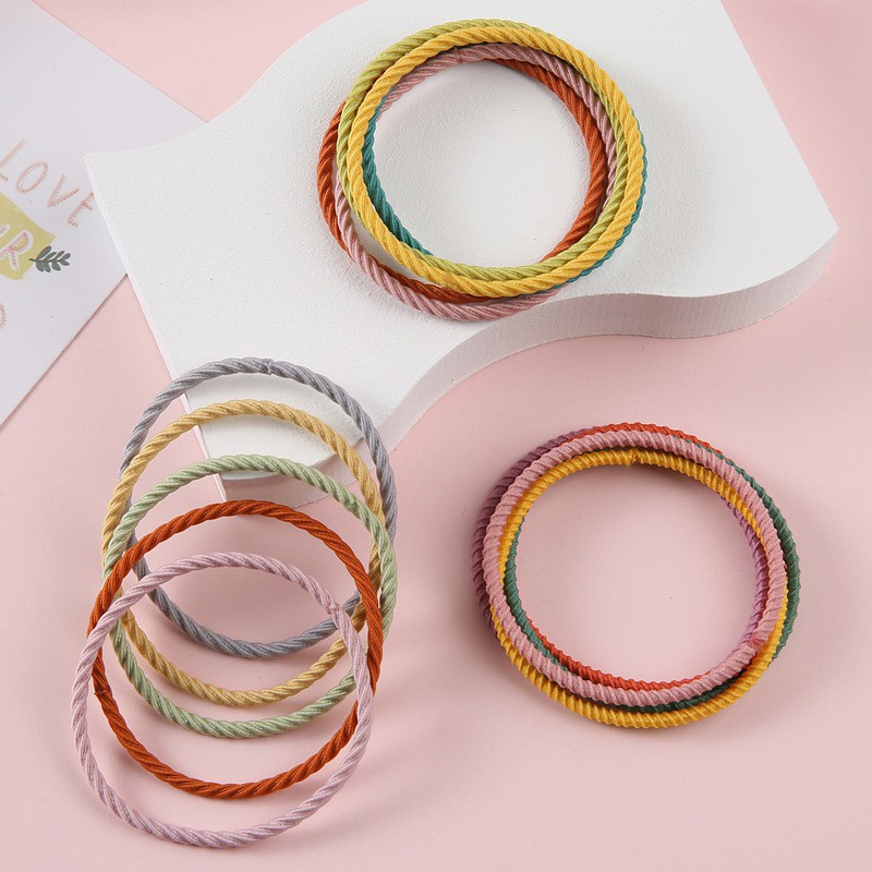 OSM - F871 Ikat Rambut Fashion 5 in 1 / Karet Warna Warni / Karet Rambut / Kuncir Rambut Wanita-6