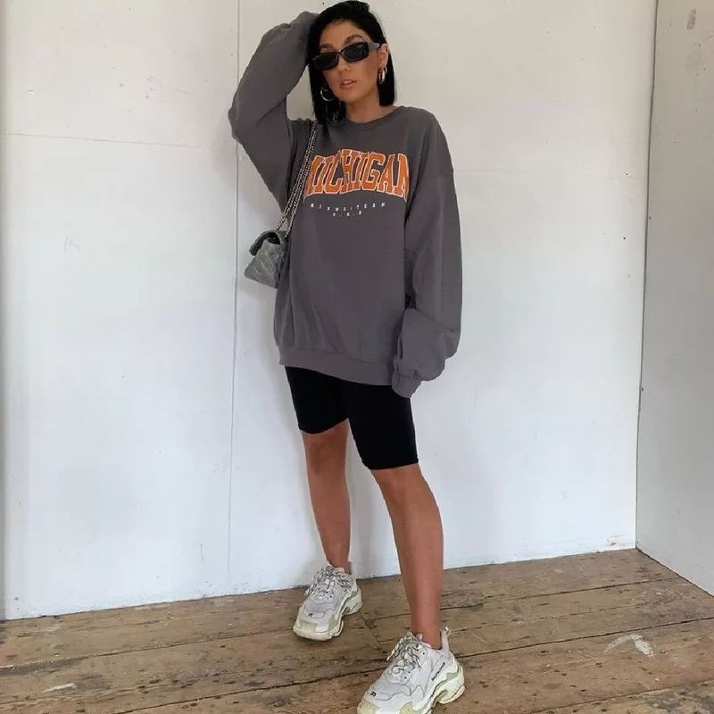MICHIGAN DARKGREY SWEATER UNISEX TEBAL KEKINIAN TERLARIS&quot;