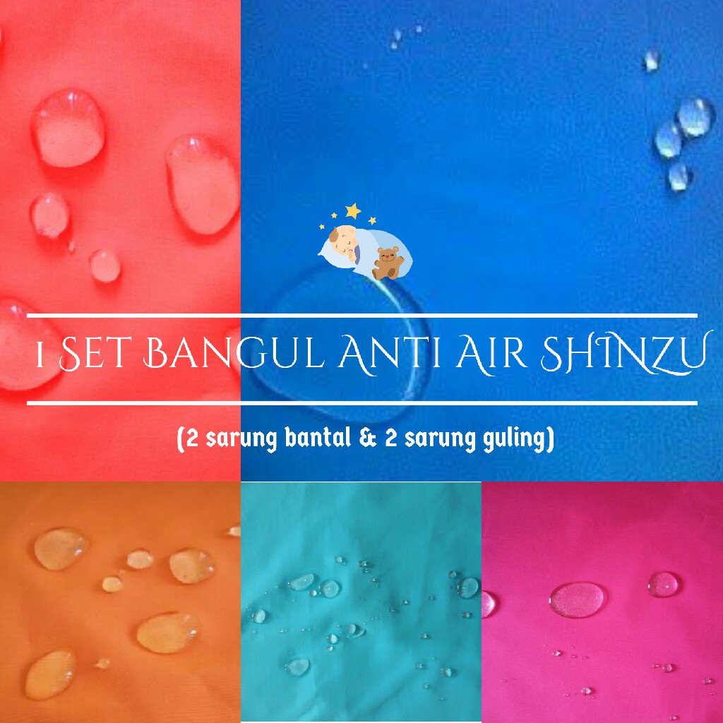 1 Set Sarung Bangul ANTI AIR Ukuran King Koil (2 Bantal dan 2 Guling)