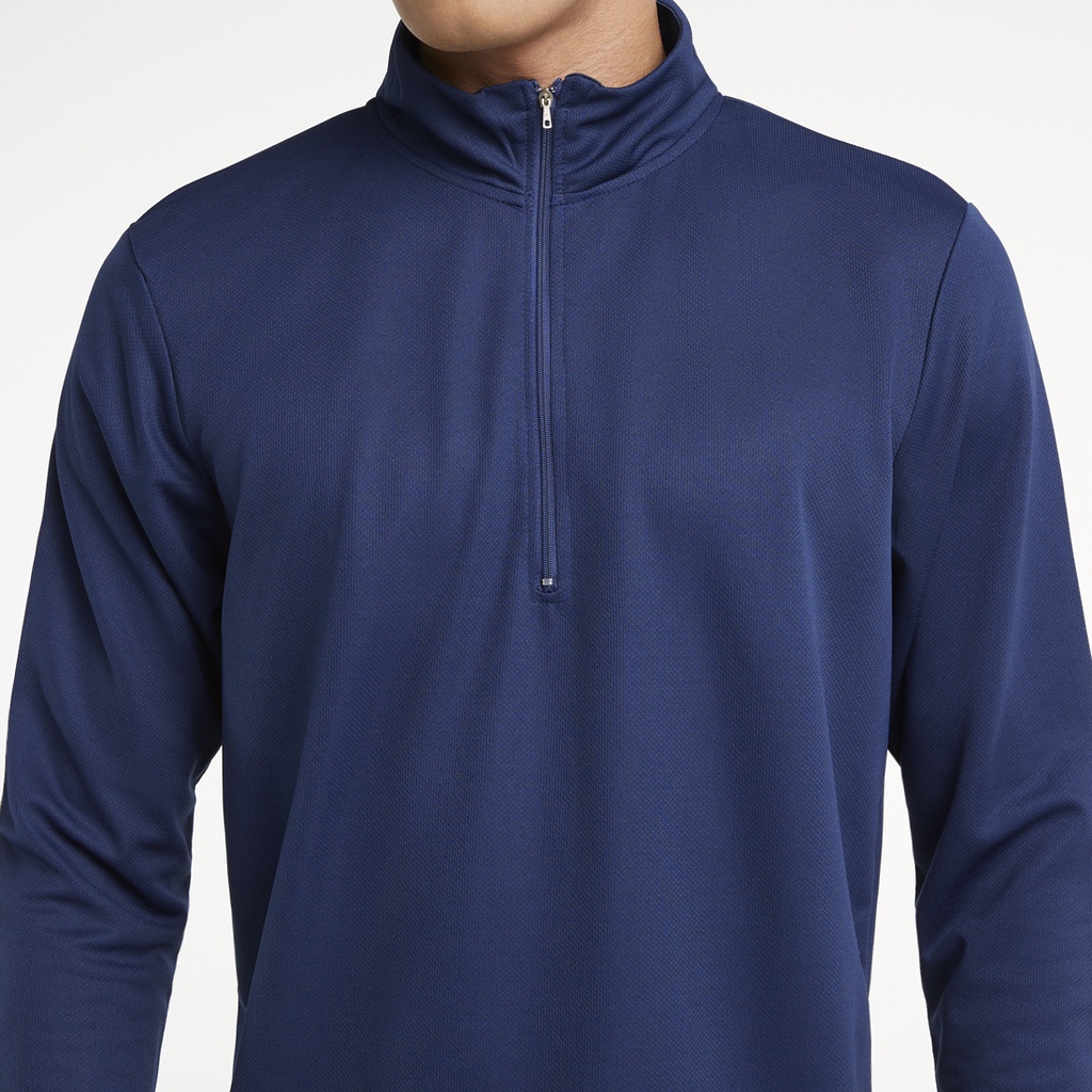 DONSON Sportswear Kaos Jersey/Jaket Untuk Kasual dan Olahraga Lengan Panjang Dengan Sleting/Zipper Untuk Luaran atau Langsung Dipakai Bahan Extra Fine Polyester Warna Navy