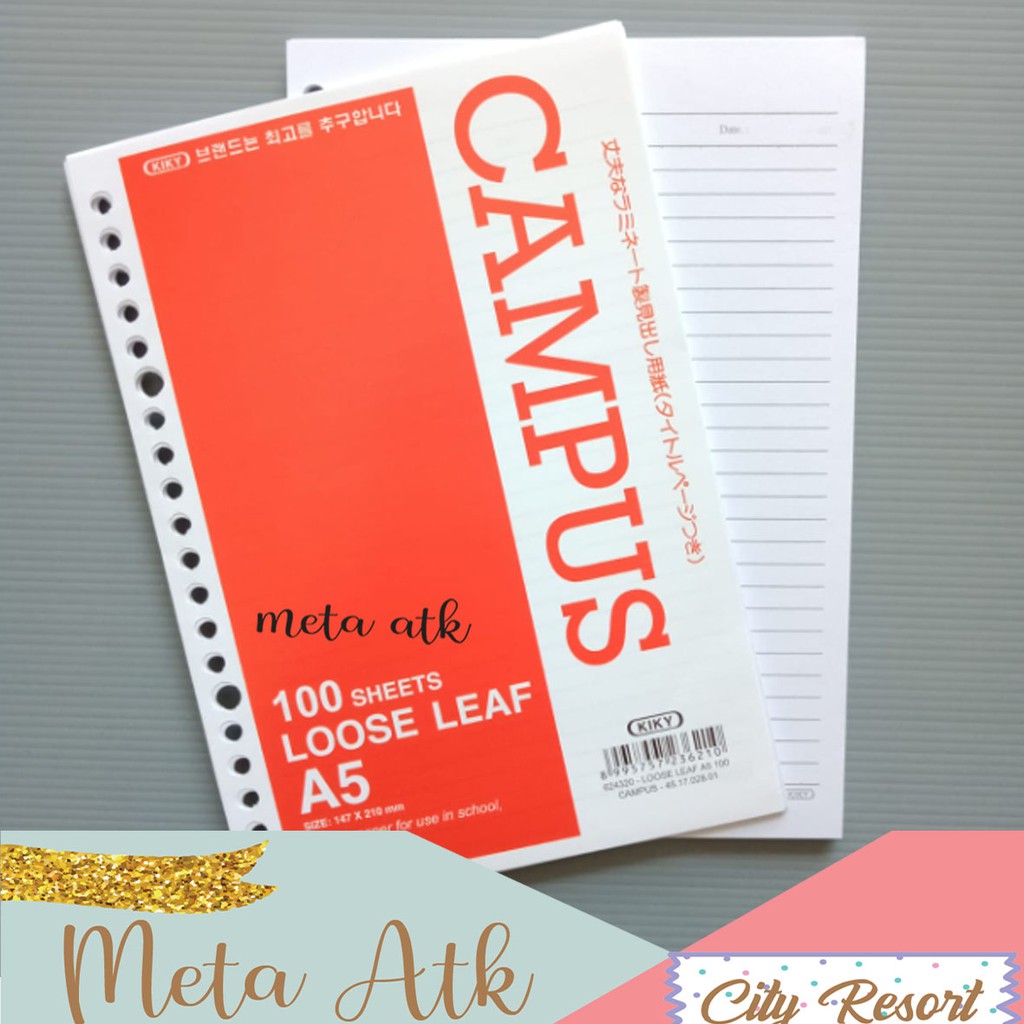

Loose Leaf / Isi Kertas Binder Kiky A5 100 Lembar