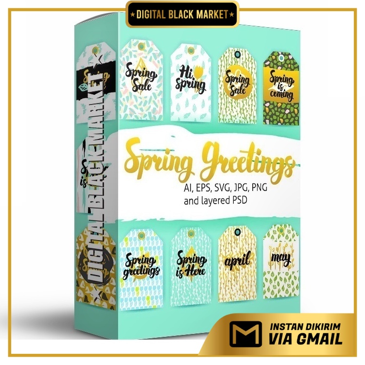 Spring Garden Gift Tags - Vector Designs