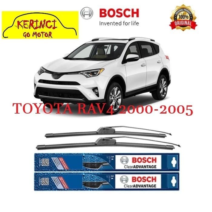 WIPER BOSCH CLEAR ADVANTAGE TOYOTA RAV4 2000-2005 24&quot; &amp; 19&quot; SEPASANG