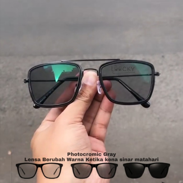 Dijual Kacamata KINGSMAN (Frame+LENSA) Photocromic Gray UV KS8201 Limited