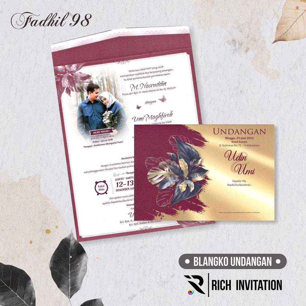 BLANGKO BLANKO UNDANGAN MURAH KOSONGAN FADHIL 98