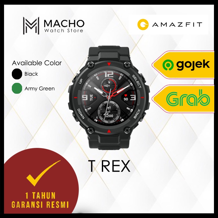 AMAZFIT T-REX SMARTWATCH MILITARY GRADE GARANSI RESMI