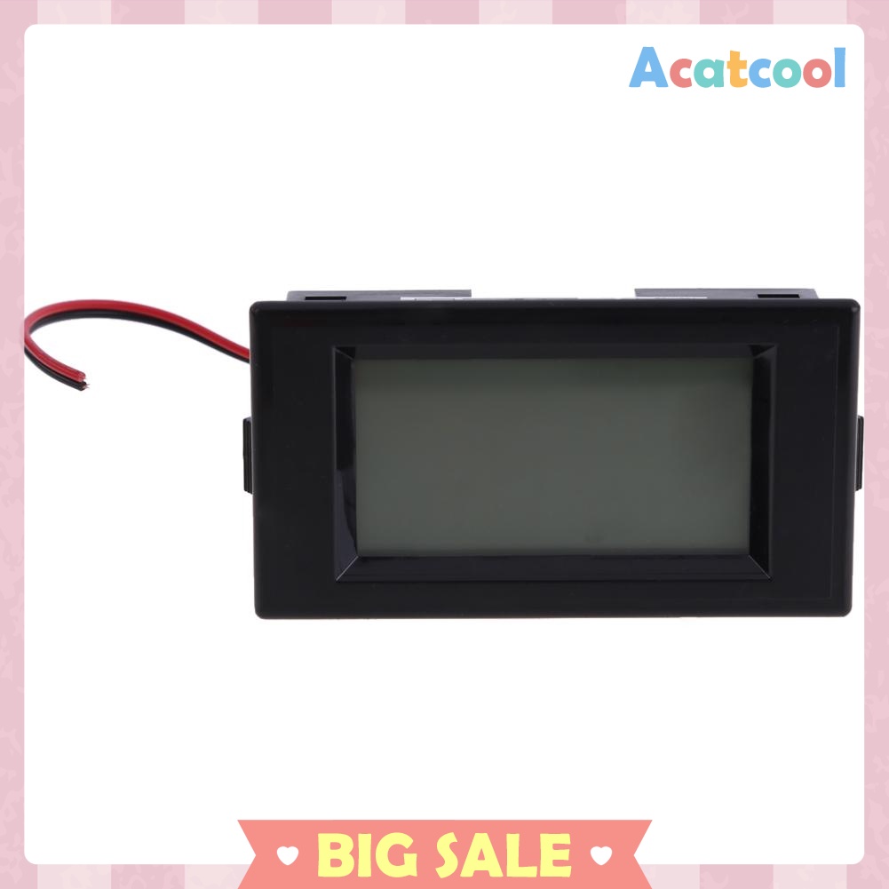 Digital AC 300V 100A LCD Dual Panel Volt Amp Combo Meter +CT 110V 220V 240V