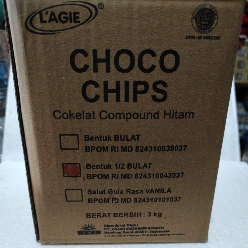 

Lagie Coklat Chip Kemasan repak 100 gram