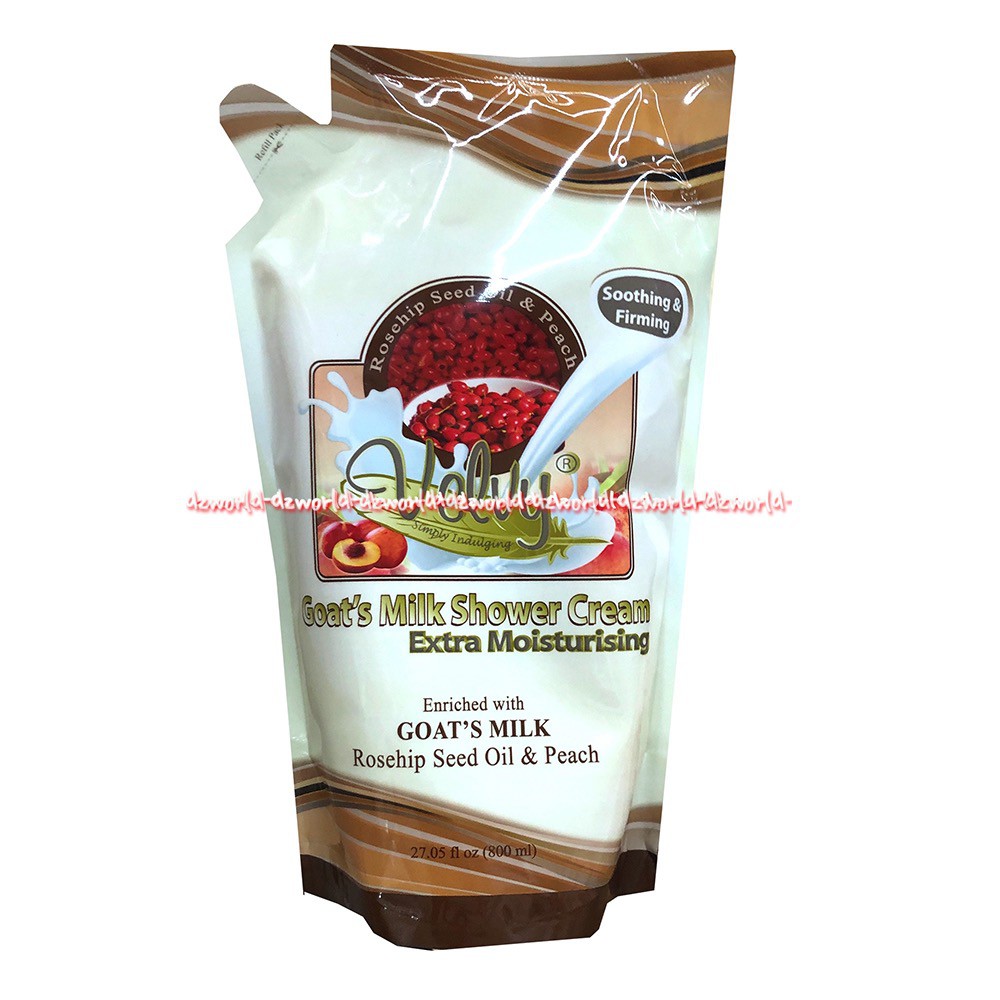 Velvy Goat's Milk Shower Cream Extra Moisturizing Green Tea &amp; Aloe Vera 800ml Refill