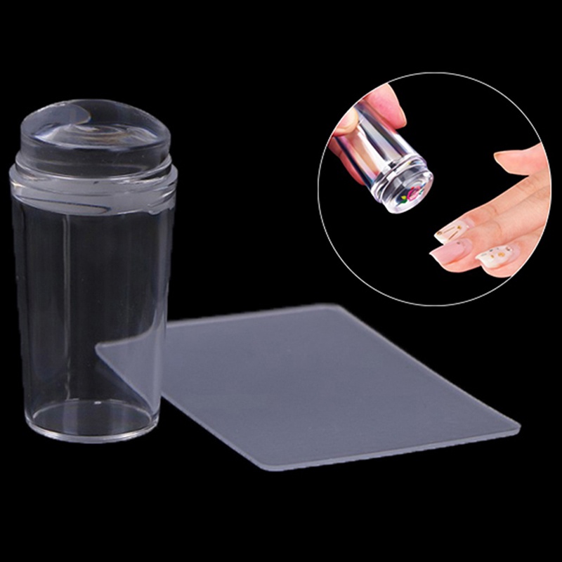 [FULL] 1Pc Nail Art Stamping Stamper Plate Scraper Laser Clear Plate Transfer Kit Tools